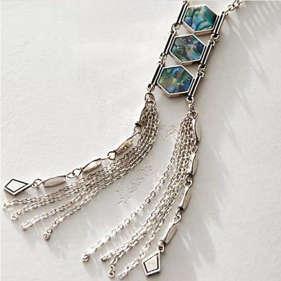 Free People Silver Toned Layered Necklace NWT - Picture 7 of 7